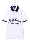 Polo Ralph Lauren Polo Team Cotton Mesh Polo Shirt In 白色