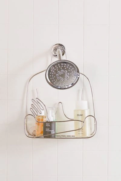 Urban Outfitters Female Form Shower Caddy In Silver