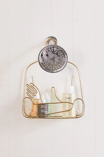 Urban Outfitters Female Form Shower Caddy In Gold