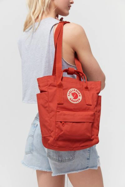 Fjall Raven Kånken Mini Tote Pack In Red