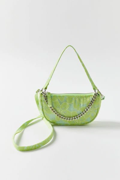 Urban Outfitters Uo Printed Baby Baguette Bag In Lime