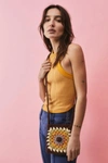 Urban Outfitters Uo Square Crochet Crossbody Bag In Brown