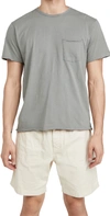 Rag & Bone Miles Organic Cotton-jersey T-shirt In Blue Grey