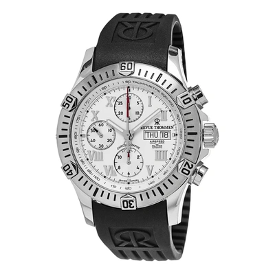Revue Thommen Air Speed Chronograph Automatic Silver Dial Mens Watch 16071.6838 In Black / Silver