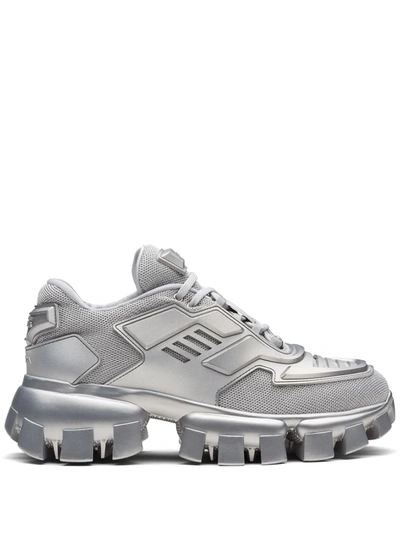 Prada Cloudbust Thunder Lug Platform Sneaker In Silber