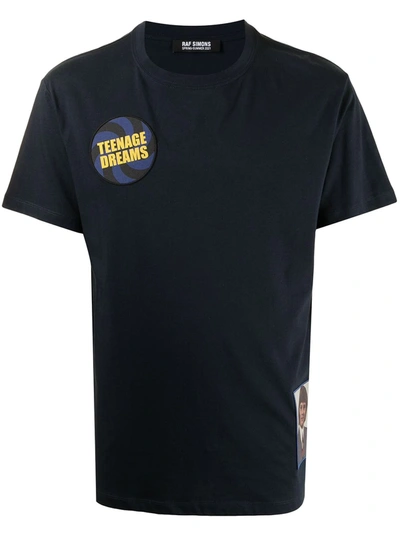 Raf Simons Teenage Dreams T-shirt In Blau