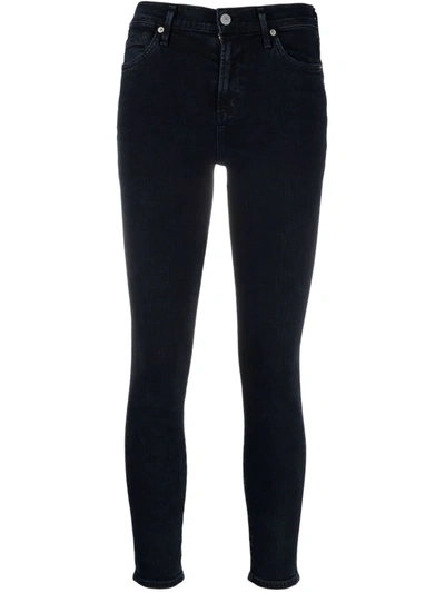 Citizens Of Humanity Mid-rise Cropped Skinny Jeans In Blue