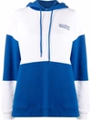 Ganni Software Isoli Cutline Hooded Sweatshirt In Daphne