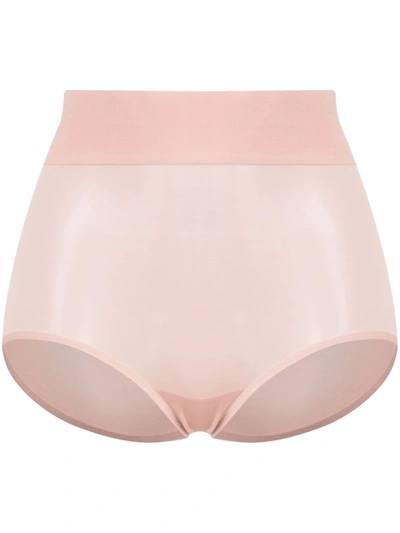 Wolford High-rise Briefs In Pink