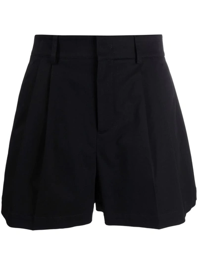 Red Valentino Flared High-waisted Shorts In Black
