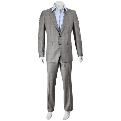 Burberry Mens Shacklewell Slim Fit Virgin Wool Check Suit In Gray