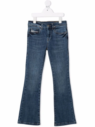 Diesel Kids' Straight-leg Denim Jeans In Blue