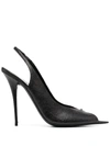 Saint Laurent Lola 110mm Slingback Pumps In Black
