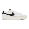 Nike Blazer Low '77 Se Suede-trimmed Leather Sneakers In Bianco