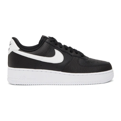Nike Air Force 1 07 Sneakers In Black Leather