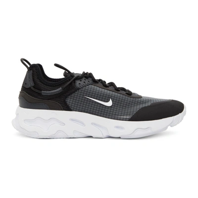 Nike React Live Low-top Sneakers In Black/white/dark Smoke Grey