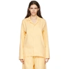 Tekla Unisex Yellow Flannel Pyjama Top In Gentle Yell