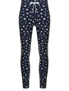 The Upside Cropped Floral-print Stretch Leggings In Blau