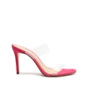 Schutz Women's Ariella Clear Strap High-heel Slide Sandals In Transparent/vibrant Pink