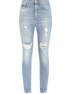 Dolce & Gabbana Audrey Cotton Ripped Jeans In Blue