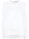 STELLA MCCARTNEY WHITE LONG-SLEEVE TOP,9B278994-987D-29BB-2C4F-4886E8A00F3C