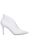 Gianvito Rossi Vania 85 Leather Ankle Boots In White