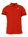 K-way Vincent Contrast Stretch Polo In Red