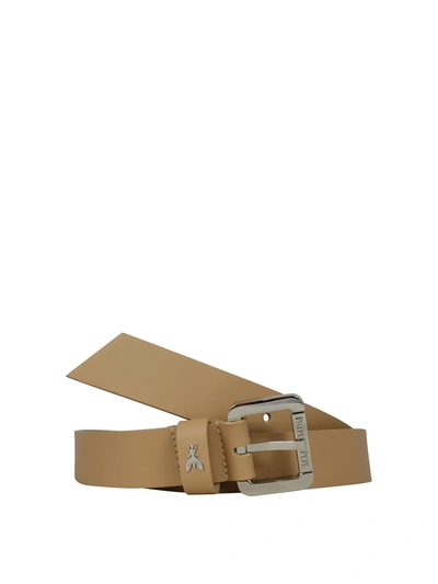 Patrizia Pepe Fly Detailed Leather Belt In Beige