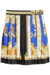 VERSACE VERSACE BAROCCO MOSAIC PRINT PLEATED MINI SKIRT