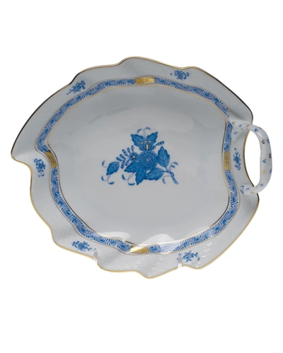Herend Chinese Bouquet Blue Leaf Dish