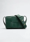 Bottega Veneta Cassette Mini Leather Crossbody Bag In Raintree