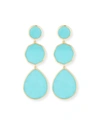 Ippolita 18k Polished Rock Candy Crazy 8's Earrings In Turquoise Slice