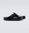 Rick Owens Black Birkenstock Edition Patent Iridescent Boston Sandals