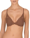 Natori Feathers Contour Plunge Bra In Cinnamon