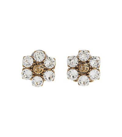 Gucci Double G Embellished Clip-on Earrings In Gold