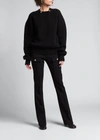Bottega Veneta Black Shetland Wool Ring Sweater In Black