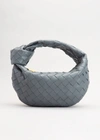 Bottega Veneta Jodie Mini Intrecciato Knot Hobo Bag In Thunder