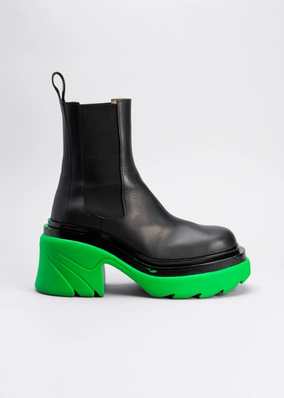 Bottega Veneta Flash Boots In Black Grass