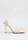 Bottega Veneta Sparkle Stretch High-heel Sandals In Toile