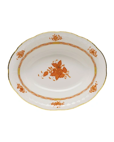 HEREND CHINESE BOUQUET RUST OPEN VEGETABLE DISH,PROD196360499