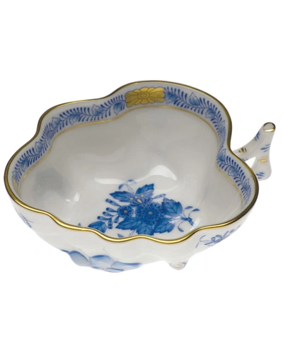 Herend Chinese Bouquet Blue Deep Leaf Dish