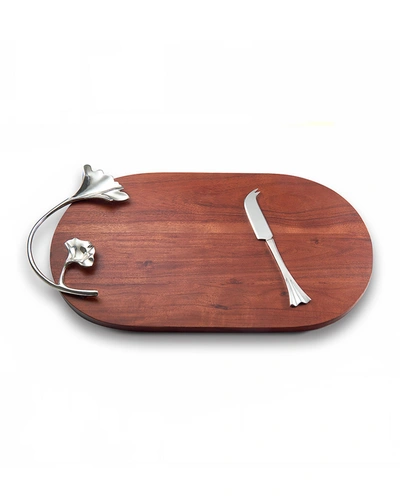 Mary Jurek Ginkgo Wood Oval Tray With Knife