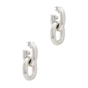 Rabanne Silver-colored Aluminum Xl Hoop Earrings In Silver