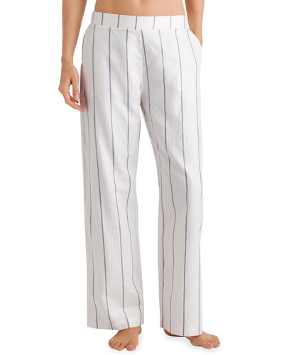 Hanro Urban Casuals Striped Pajama Pants In Lava Rock Uni
