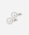 Kojis Pearl Stud Earrings In White