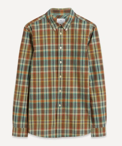 Ps By Paul Smith Checked Longsleeve Cotton Shirt In Multicoloured