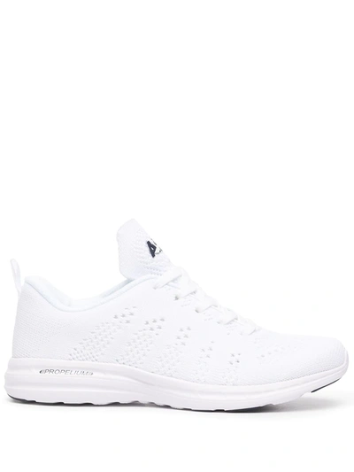 Apl Athletic Propulsion Labs Techloom Pro Mesh Trainers In White/black/gum
