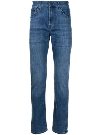 7 For All Mankind Slimmy Luxe Performance Jeans In 蓝色