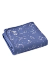 Woolino 4 Season Organic Cotton & Merino Wool Toddler Blanket In Night Sky