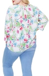 Curves 360 By Nydj Perfect Blouse In Tropical Garden White